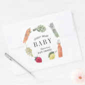 Baby shower van de plaatselijke landbouwmarkt vierkante sticker (Envelop)