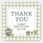 Baby shower van de plaatselijke landbouwmarkt vierkante sticker (Voorkant)