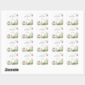 Baby shower van de plaatselijke landbouwmarkt vierkante sticker (Vel)