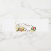 Baby shower van de plaatselijke landbouwmarkt waterfles etiket (Enkel label)