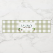 Baby shower van de plaatselijke landbouwmarkt waterfles etiket (Enkel label)