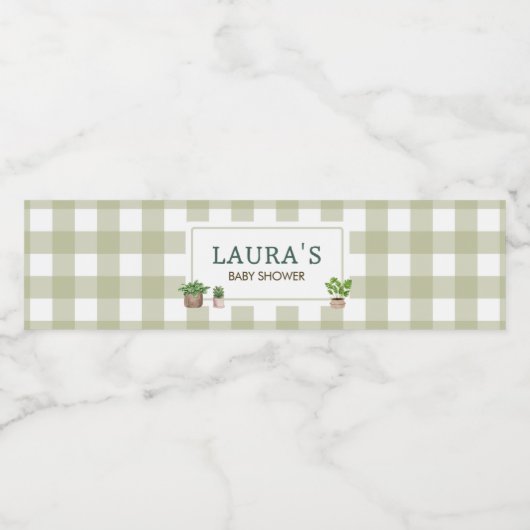 Baby shower van de plaatselijke landbouwmarkt waterfles etiket (Enkel label)