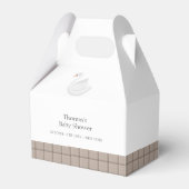 Baby shower van de Plaid Gingham Boy Bedankdoosjes (Voorkant Zijde)