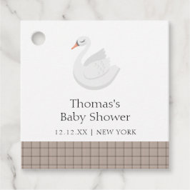 Baby shower van de Plaid Gingham Boy Bedankjes Labels