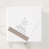 Baby shower van de Plaid Gingham Boy Bedankjes Labels (In situ)