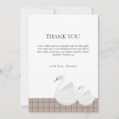 Baby shower van de Plaid Gingham Boy Bedankkaart (Voorkant)