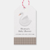 Baby shower van de Plaid Gingham Boy Cadeaulabel (Voorkant)