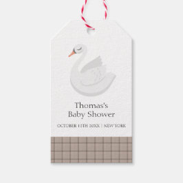 Baby shower van de Plaid Gingham Boy Cadeaulabel