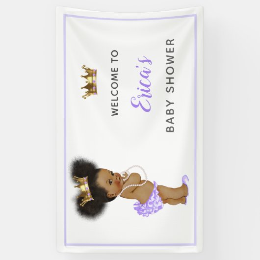 Baby shower van de  prinses van Afrika Spandoek (Verticaal)