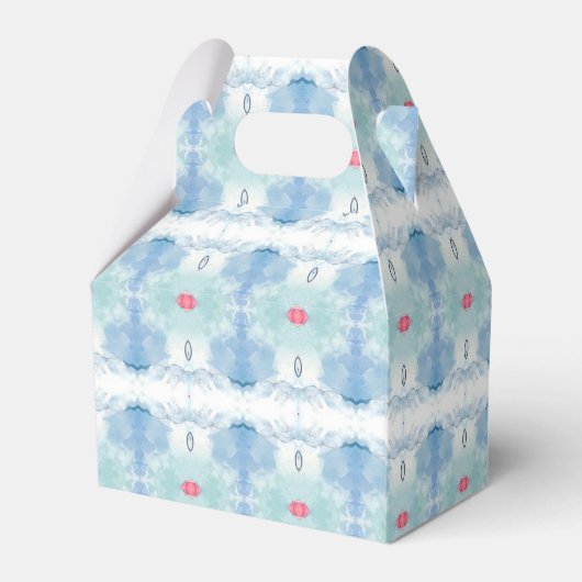 Baby shower van de regenboogontinkting bedankdoosjes (Achterkant)