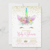 Baby shower van de regenboogontinkting kaart (Voorkant)