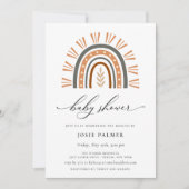 Baby shower van de regenboogregenboog van de soort kaart (Voorkant)