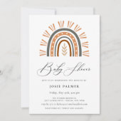 Baby shower van de regenboogregenboog van de soort kaart (Voorkant)