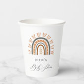 Baby shower van de regenboogregenboog van de soort papieren bekers (Voorkant)