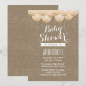 Baby shower van de Robuuste en Neutrale Balloons Kaart (Voorkant / Achterkant)