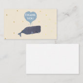 Baby shower van de rotte walvis bedankt informatiekaartje (Voorkant / Achterkant)