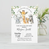 Baby shower van de Rustige Vloeiing Safari Animals Kaart (Staand voorkant)