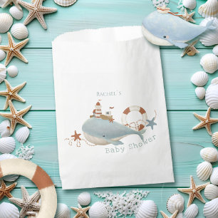 Baby shower van de schattige walvis bedankzakje