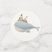 Baby shower van de schattige walvis confetti (Kleine voorkant)