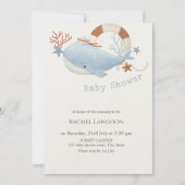 Baby shower van de schattige walvis kaart (Voorkant)