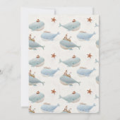 Baby shower van de schattige walvis kaart (Achterkant)