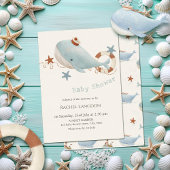 Baby shower van de schattige walvis kaart