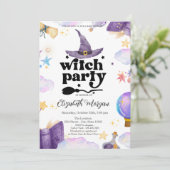 Baby shower van de Schattigee heksenpartij Kaart (Staand voorkant)