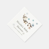 Baby shower van de Schattigee noordpoolwalvis Servet (Hoek)