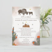 Baby shower van de sociale afstandsmeisjes per pos kaart (Staand voorkant)