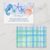 Baby shower van de staartvis Octopus Seahorse Beac Informatiekaartje (Voorkant / Achterkant)