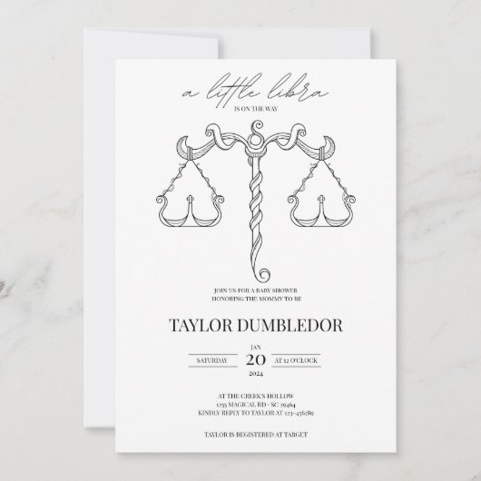 Baby shower van de Ster Ster Sterren van de Weegdi Kaart (Voorkant)