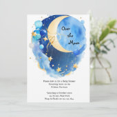 Baby shower van de sterren en de maan kaart (Staand voorkant)
