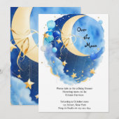 Baby shower van de sterren en de maan kaart (Voorkant / Achterkant)