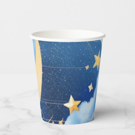 Baby shower van de sterren en de maan papieren bekers (Achterkant)