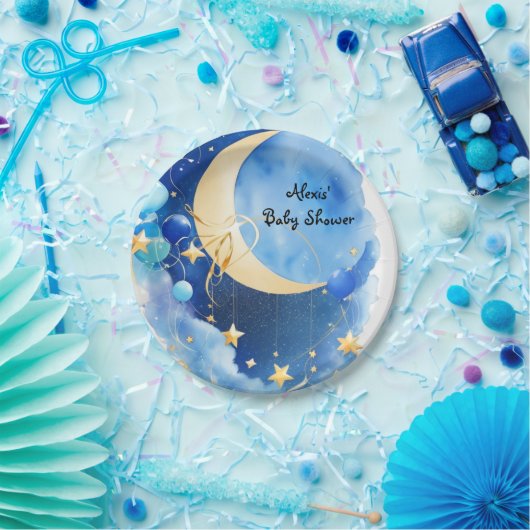 Baby shower van de sterren en de maan papieren bordje (Feest)