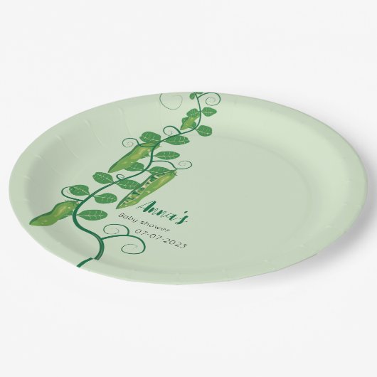 Baby shower van de suikererwt papieren bordje (Gekanteld)