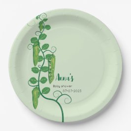 Baby shower van de suikererwt papieren bordje