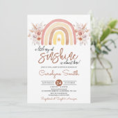 Baby shower van de Sunshine Boho-regenboog Kaart (Staand voorkant)