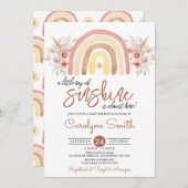 Baby shower van de Sunshine Boho-regenboog Kaart (Voorkant / Achterkant)