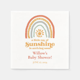 Baby shower van de Sunshine Boho-regenboog Servet