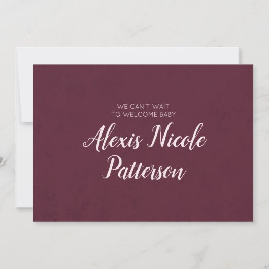 Baby shower van de  Tea-partij Kaart (Achterkant)