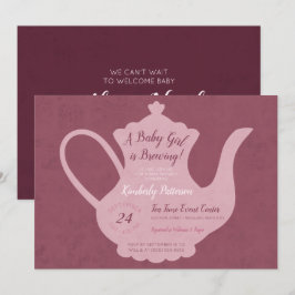 Baby shower van de  Tea-partij Kaart