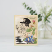 Baby shower van de Tea Party van de  Mad Hattter Kaart (Staand voorkant)