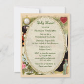 Baby shower van de Tea Party van Mad Hatter Kaart (Achterkant)