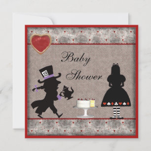 Baby shower van de Tea Party van Mad Hatter nodigt Kaart