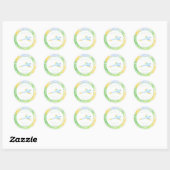 Baby shower van de tropische papegaaivogel ronde sticker (Vel)
