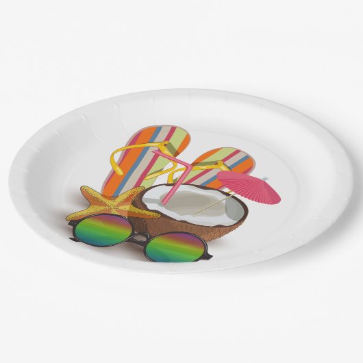  Baby shower van de Tropische Partij Papieren Bordje (Gekanteld)