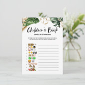 Baby shower van de Tropische Specificatie van het  Informatiekaartje (Staand voorkant)