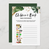 Baby shower van de Tropische Specificatie van het  Informatiekaartje (Voorkant / Achterkant)