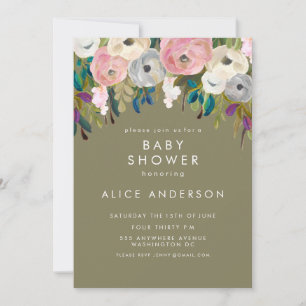 Baby shower van de tuinbouw kaart